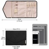 image:imageBAGSMART Travel Jewelry Organizer Roll Foldable Jewelry Case for JourneyRings Necklaces Bracelets Earrings Soft PinkBlack