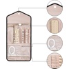 image:imageBAGSMART Travel Jewelry Organizer Roll Foldable Jewelry Case for JourneyRings Necklaces Bracelets Earrings Soft PinkBlack