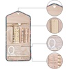 image:imageBAGSMART Travel Jewelry Organizer Roll Foldable Jewelry Case for JourneyRings Necklaces Bracelets Earrings Soft PinkFlower Bird