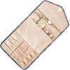 image:imageBAGSMART Travel Jewelry Organizer Roll Foldable Jewelry Case for JourneyRings Necklaces Bracelets Earrings Soft PinkFlower Bird