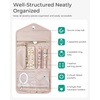 image:imageBAGSMART Travel Jewelry Organizer Roll Foldable Jewelry Case for JourneyRings Necklaces Bracelets Earrings Soft PinkLight Pink