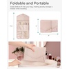 image:imageBAGSMART Travel Jewelry Organizer Roll Foldable Jewelry Case for JourneyRings Necklaces Bracelets Earrings Soft PinkLight Pink