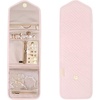 image:imageBAGSMART Travel Jewelry Organizer Roll Foldable Jewelry Case for JourneyRings Necklaces Bracelets Earrings Soft PinkLight Pink