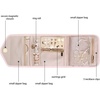 image:imageBAGSMART Travel Jewelry Organizer Roll Foldable Jewelry Case for JourneyRings Necklaces Bracelets Earrings Soft PinkLight Pink