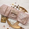image:imageBAGSMART Travel Jewelry Organizer Roll Foldable Jewelry Case for JourneyRings Necklaces Bracelets Earrings Soft PinkLight Pink