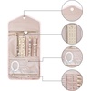 image:imageBAGSMART Travel Jewelry Organizer Roll Foldable Jewelry Case for JourneyRings Necklaces Bracelets Earrings Soft PinkLight Pink
