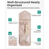 image:imageBAGSMART Travel Jewelry Organizer Roll Foldable Jewelry Case for JourneyRings Necklaces Bracelets Earrings Soft PinkPInkA