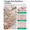 image:imageBAGSMART Travel Jewelry Organizer Roll Foldable Jewelry Case for JourneyRings Necklaces Bracelets Earrings Soft PinkPinkC