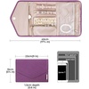 image:imageBAGSMART Travel Jewelry Organizer Roll Foldable Jewelry Case for JourneyRings Necklaces Bracelets Earrings Soft PinkPurple