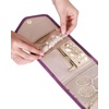 image:imageBAGSMART Travel Jewelry Organizer Roll Foldable Jewelry Case for JourneyRings Necklaces Bracelets Earrings Soft PinkPurple