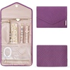 image:imageBAGSMART Travel Jewelry Organizer Roll Foldable Jewelry Case for JourneyRings Necklaces Bracelets Earrings Soft PinkPurple