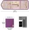 image:imageBAGSMART Travel Jewelry Organizer Roll Foldable Jewelry Case for JourneyRings Necklaces Bracelets Earrings Soft PinkPurple