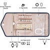 image:imageBAGSMART Travel Jewelry Organizer Roll Foldable Jewelry Case for JourneyRings Necklaces Bracelets Earrings Soft PinkSmokey Blue