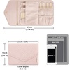 image:imageBAGSMART Travel Jewelry Organizer Roll Foldable Jewelry Case for JourneyRings Necklaces Bracelets Earrings Soft PinkSoft Pink
