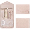 image:imageBAGSMART Travel Jewelry Organizer Roll Foldable Jewelry Case for JourneyRings Necklaces Bracelets Earrings Soft PinkSoft Pink