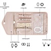 image:imageBAGSMART Travel Jewelry Organizer Roll Foldable Jewelry Case for JourneyRings Necklaces Bracelets Earrings Soft PinkSoft Pink