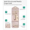 image:imageBAGSMART Travel Jewelry Organizer Roll Foldable Jewelry Case for JourneyRings Necklaces Bracelets Earrings Soft PinkSoft Pink