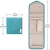 image:imageBAGSMART Travel Jewelry Organizer Roll Foldable Jewelry Case for JourneyRings Necklaces Bracelets Earrings Soft PinkTeal