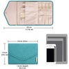 image:imageBAGSMART Travel Jewelry Organizer Roll Foldable Jewelry Case for JourneyRings Necklaces Bracelets Earrings Soft PinkTeal