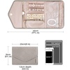 image:imageBAGSMART Travel Jewelry Organizer Roll Foldable Jewelry Case for JourneyRings Necklaces Bracelets Earrings Soft PinkWarm Gray