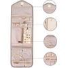 image:imageBAGSMART Travel Jewelry Organizer Roll Foldable Jewelry Case for JourneyRings Necklaces Bracelets Earrings Soft PinkWarm Gray