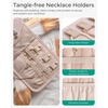 image:imageBAGSMART Travel Jewelry Organizer Roll Foldable Jewelry Case for JourneyRings Necklaces Bracelets Earrings Soft PinkWarm Gray