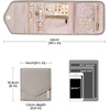 image:imageBAGSMART Travel Jewelry Organizer Roll Foldable Jewelry Case for JourneyRings Necklaces Bracelets Earrings Soft PinkWarm Gray