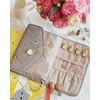 image:imageBAGSMART Travel Jewelry Organizer Roll Foldable Jewelry Case for JourneyRings Necklaces Bracelets Earrings Soft PinkWarm Gray