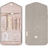 image:imageBAGSMART Travel Jewelry Organizer Roll Foldable Jewelry Case for JourneyRings Necklaces Bracelets Earrings Soft PinkWarm Gray