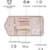 image:imageBAGSMART Travel Jewelry Organizer Roll Foldable Jewelry Case for JourneyRings Necklaces Bracelets Earrings Soft PinkWarm Gray