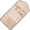 image:imageBAGSMART Travel Jewelry Organizer Roll Foldable Jewelry Case for JourneyRings Necklaces Bracelets Earrings Soft PinkWhite Leaf