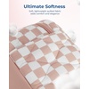 image:imageBAGSMART Travel Makeup Bag 2Piece Puffy Quilted Cute Make Up Bag Cosmetic Bags for Women Large WideOpen Toiletry Pouch Gifts for Toiletries Accessories Travelling Essentials Checkered KhakiCheckered Blue 2 Pcs