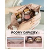 image:imageBAGSMART Travel Makeup Bag Cosmetic Bag Small Make Up Organizer CaseWideopen Pouch for Women Purse for Toiletries Accessories BrushesLarge Beige112 Layers Pink