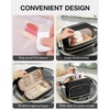 image:imageBAGSMART Travel Makeup Bag Cosmetic Bag Small Make Up Organizer CaseWideopen Pouch for Women Purse for Toiletries Accessories BrushesLarge Beige122 Layers Black