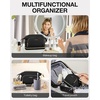 image:imageBAGSMART Travel Makeup Bag Cosmetic Bag Small Make Up Organizer CaseWideopen Pouch for Women Purse for Toiletries Accessories BrushesLarge Beige122 Layers Black