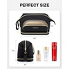 image:imageBAGSMART Travel Makeup Bag Cosmetic Bag Small Make Up Organizer CaseWideopen Pouch for Women Purse for Toiletries Accessories BrushesLarge Beige122 Layers Black