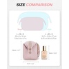 image:imageBAGSMART Travel Makeup Bag Cosmetic Bag Small Make Up Organizer CaseWideopen Pouch for Women Purse for Toiletries Accessories BrushesLarge BeigeA1 Layer Pink