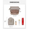 image:imageBAGSMART Travel Makeup Bag Cosmetic Bag Small Make Up Organizer CaseWideopen Pouch for Women Purse for Toiletries Accessories BrushesLarge BeigeB1 Layer Tranquil Gray