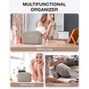 image:imageBAGSMART Travel Makeup Bag Cosmetic Bag Small Make Up Organizer CaseWideopen Pouch for Women Purse for Toiletries Accessories BrushesLarge BeigeB1 Layer Tranquil Gray
