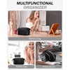 image:imageBAGSMART Travel Makeup Bag Cosmetic Bag Small Make Up Organizer CaseWideopen Pouch for Women Purse for Toiletries Accessories BrushesLarge BeigeC1 Layer Black