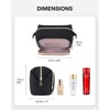 image:imageBAGSMART Travel Makeup Bag Cosmetic Bag Small Make Up Organizer CaseWideopen Pouch for Women Purse for Toiletries Accessories BrushesLarge BeigeC1 Layer Black
