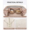 image:imageBAGSMART Travel Makeup Bag Cosmetic Bag Small Make Up Organizer CaseWideopen Pouch for Women Purse for Toiletries Accessories BrushesLarge BeigeD1 Layer Beige