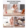 image:imageBAGSMART Travel Makeup Bag Cosmetic Bag Small Make Up Organizer CaseWideopen Pouch for Women Purse for Toiletries Accessories BrushesLarge BeigeD1 Layer Beige