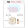 image:imageBAGSMART Travel Makeup Bag Cosmetic Bag Small Make Up Organizer CaseWideopen Pouch for Women Purse for Toiletries Accessories BrushesLarge BeigeD1 Layer Beige
