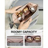 image:imageBAGSMART Travel Makeup Bag Cosmetic Bag Small Make Up Organizer CaseWideopen Pouch for Women Purse for Toiletries Accessories BrushesLarge BeigeP2 Layers Grey