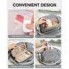 image:imageBAGSMART Travel Makeup Bag Cosmetic Bag Small Make Up Organizer CaseWideopen Pouch for Women Purse for Toiletries Accessories BrushesLarge BeigeP2 Layers Grey