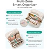 image:imageBAGSMART Travel Makeup Bag Make Up Bag with Multiple Compartments for Organizer Durable amp Compact Cosmetic Organizer for Women for Travel Accessories BeigeBlack