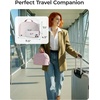image:imageBAGSMART Travel Makeup Bag for Women Portable Folddown Cosmetic Case Puffy Padded Make Up Organizer Pouch Waterresistant Toiletry Bag for Toiletries Brushes Baby PinkBaby Pink
