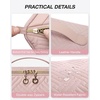 image:imageBAGSMART Travel Makeup Bag for Women Portable Waterresistant Cosmetic Case Puffy Padded Make Up Organizer Pouch Open Flat Toiletry Bag for Toiletries Brushes PinkPink