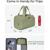 image:imageBAGSMART Travel Toiletry Bag Crush Toiletry Bag for Women Wideopen Puffy Toiletry Bags for Traveling Large Travel Cosmetic Makeup Bag Organizer for AccessoriesToiletrie BlueeArmy Green